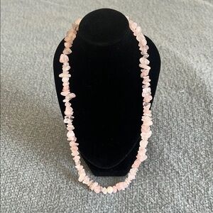 Elegant Pearl, Pink Natural Gemstone Necklace